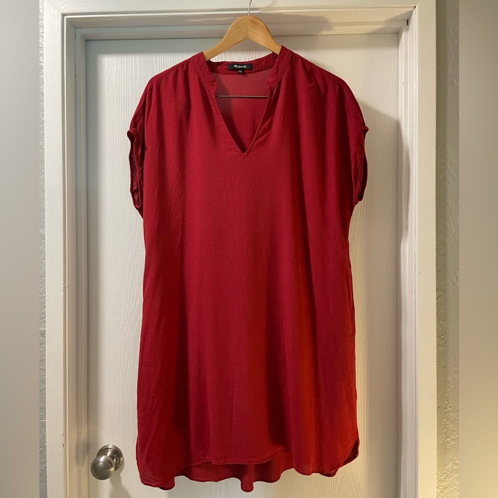 Madewell Red Bicoastal Dress. Size L